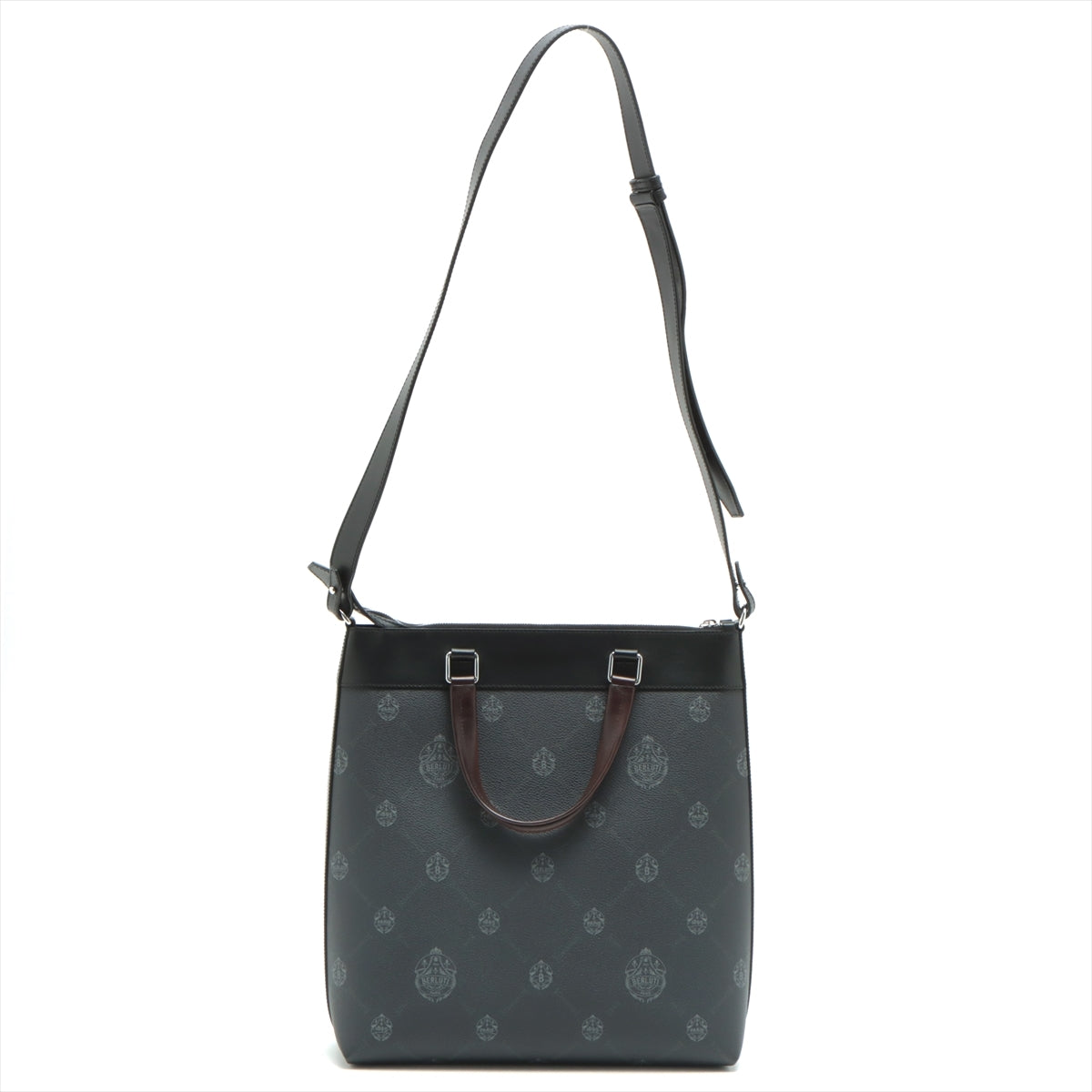 Berluti Passenger line PVC & leather 2way handbag Black