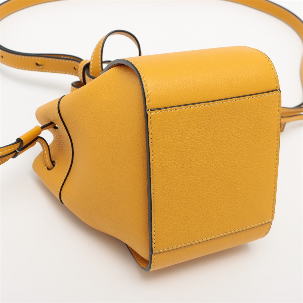 Loewe Hammock Drawstring mini Leather 2way handbag Yellow