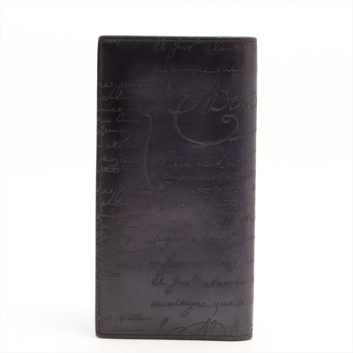 Berluti Calligraphy Leather Long wallets Black x purple Wallet