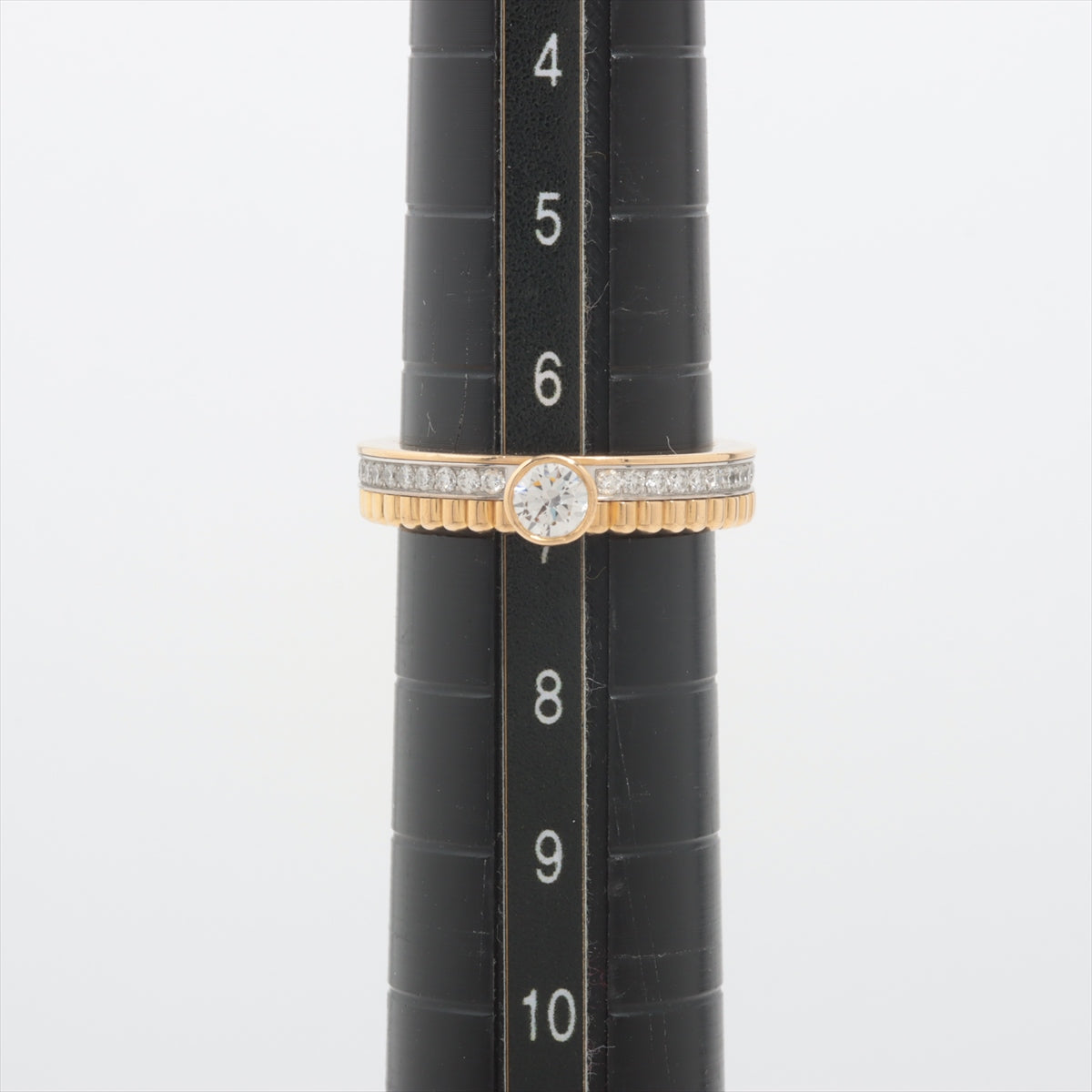 Boucheron Quatre Radiant Solitaire diamond rings 750(YG×WG) 5.3g 47