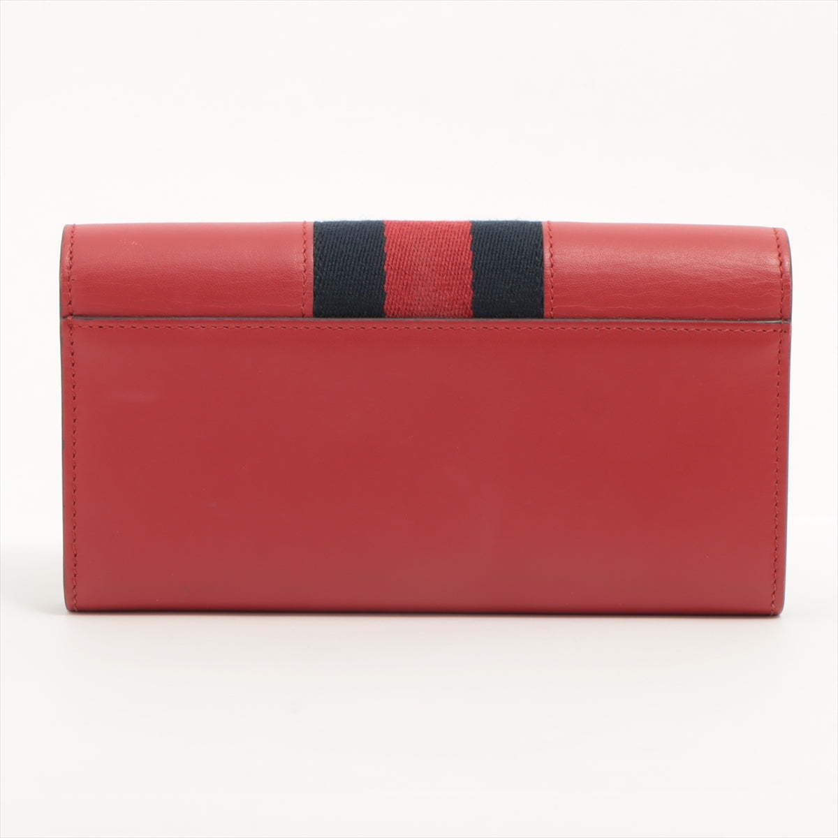 Gucci Sylvie Continental 476084 Leather Long wallets Red