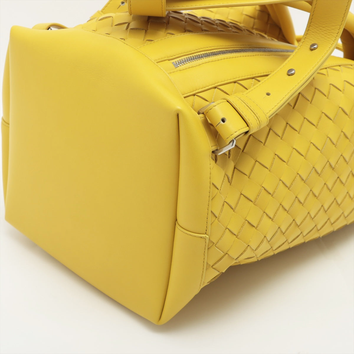 Bottega Veneta Intrecciato Leather Backpack Yellow