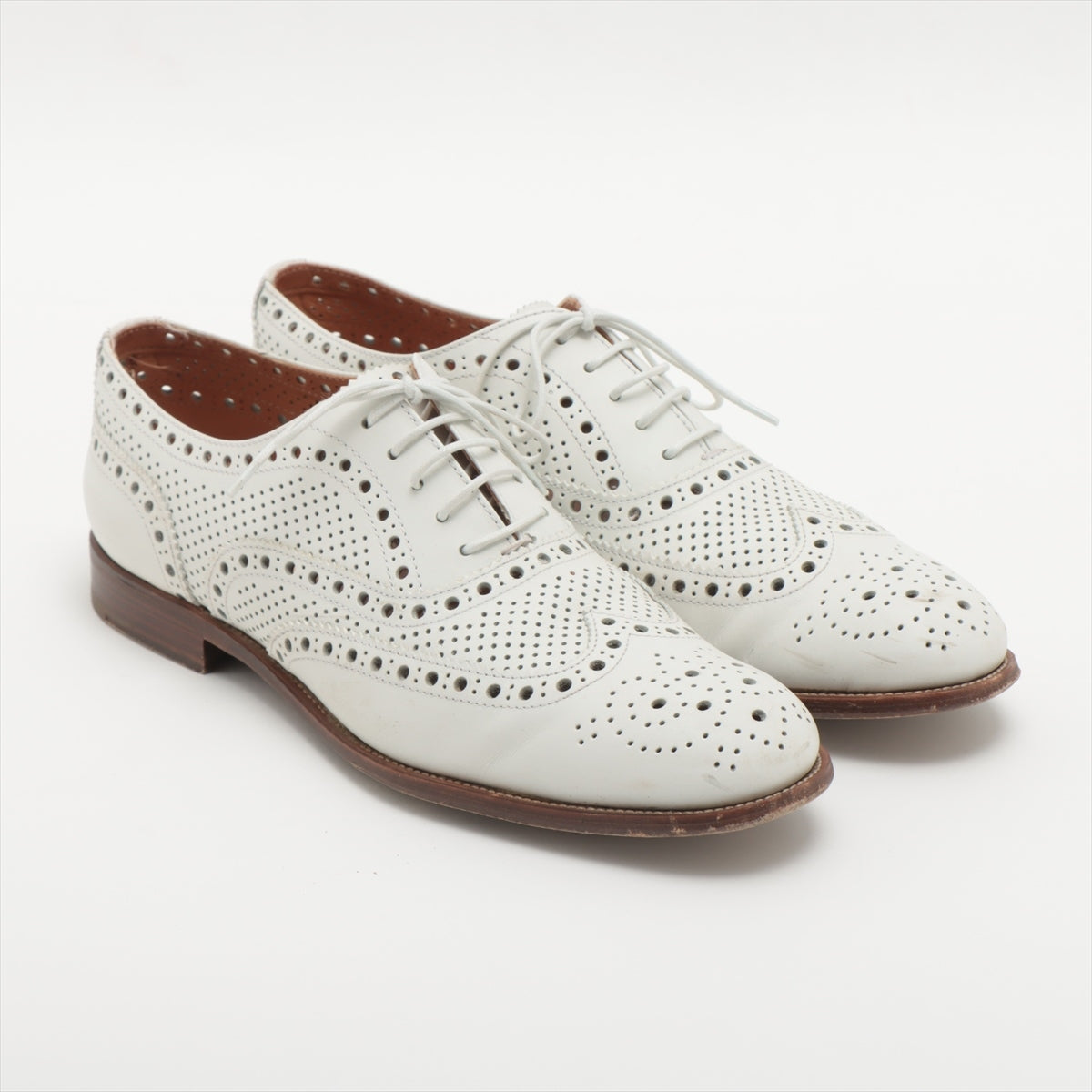 Church's Burwood Leather Leather shoes 36 1/2 Ladies' White punching