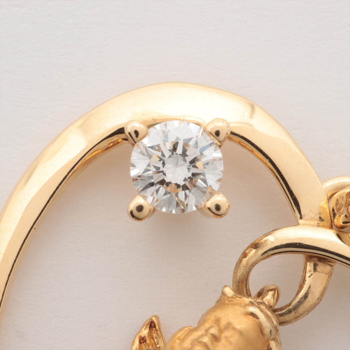Carrera y Carrera diamond Necklace top 750(YG) 4.9g Diamond diameter approx. 3.92 mm