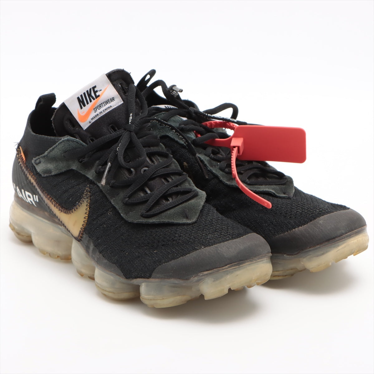NIKE × OFF-WHITE Fabric Sneakers 27.5cm Men's Black AA3831-002 VAPORMAX Is there a replacement string