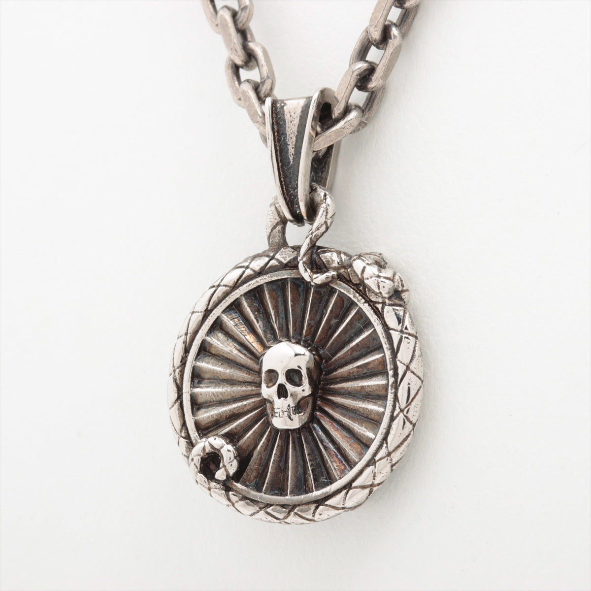 Alexander McQueen Snake Necklace metal Silver Coin medallions