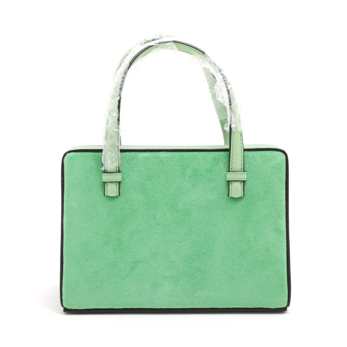 Loewe postal Velour & leather 2way shoulder bag Green