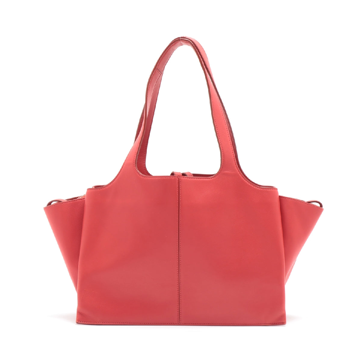 CELINE Tri Fold Leather Tote bag Red