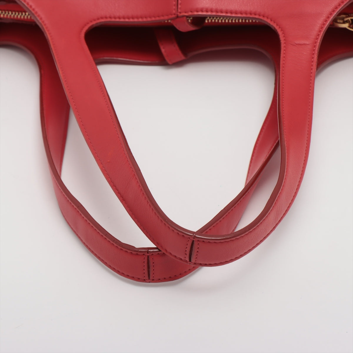 CELINE Tri Fold Leather Tote bag Red