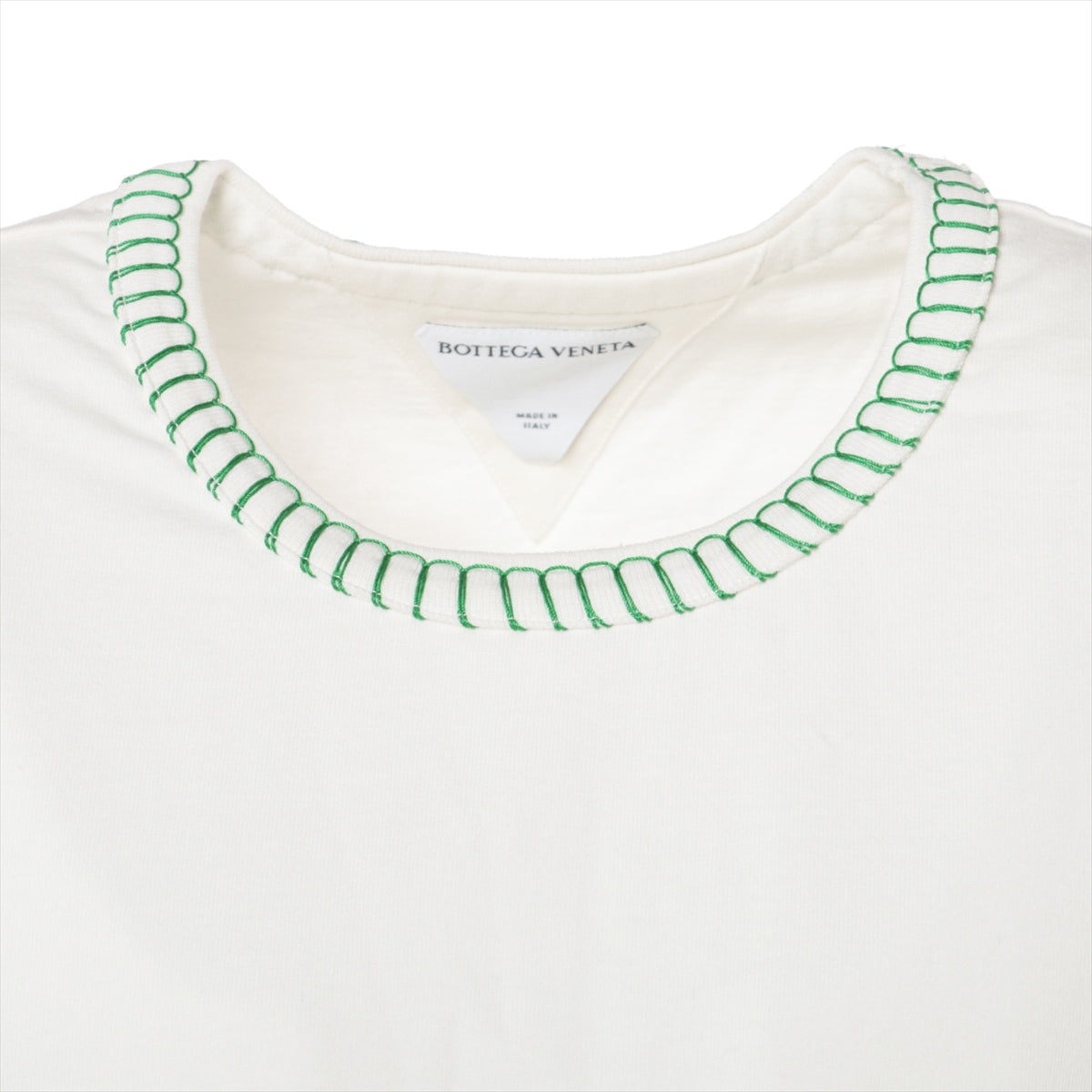 Bottega Veneta 22SS Cotton T-shirt S Men's White x green  686506