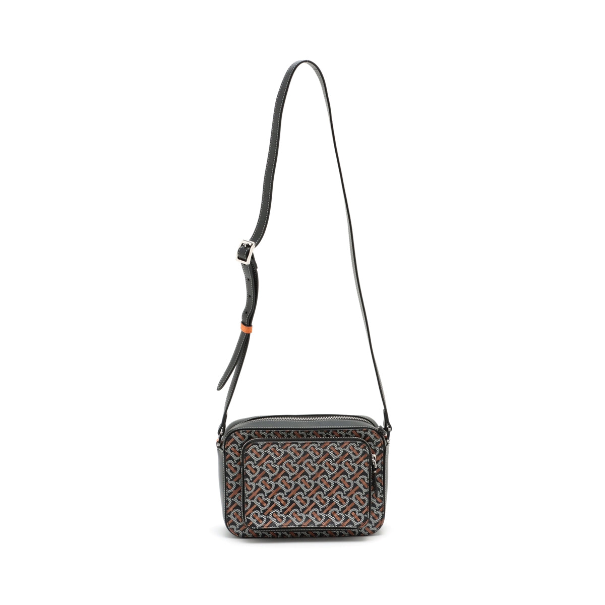 Burberry TB カメラバッグ PVC & leather Shoulder bag Black × Brown