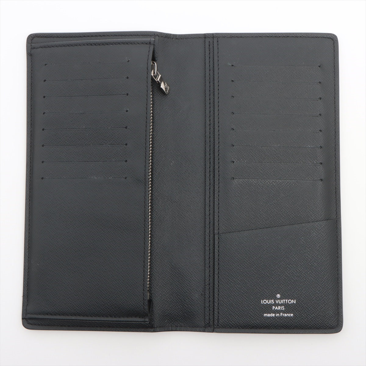 Louis Vuitton Taiga Portefeuille Brazze M30285 Noir Long wallets Card slot sideways split