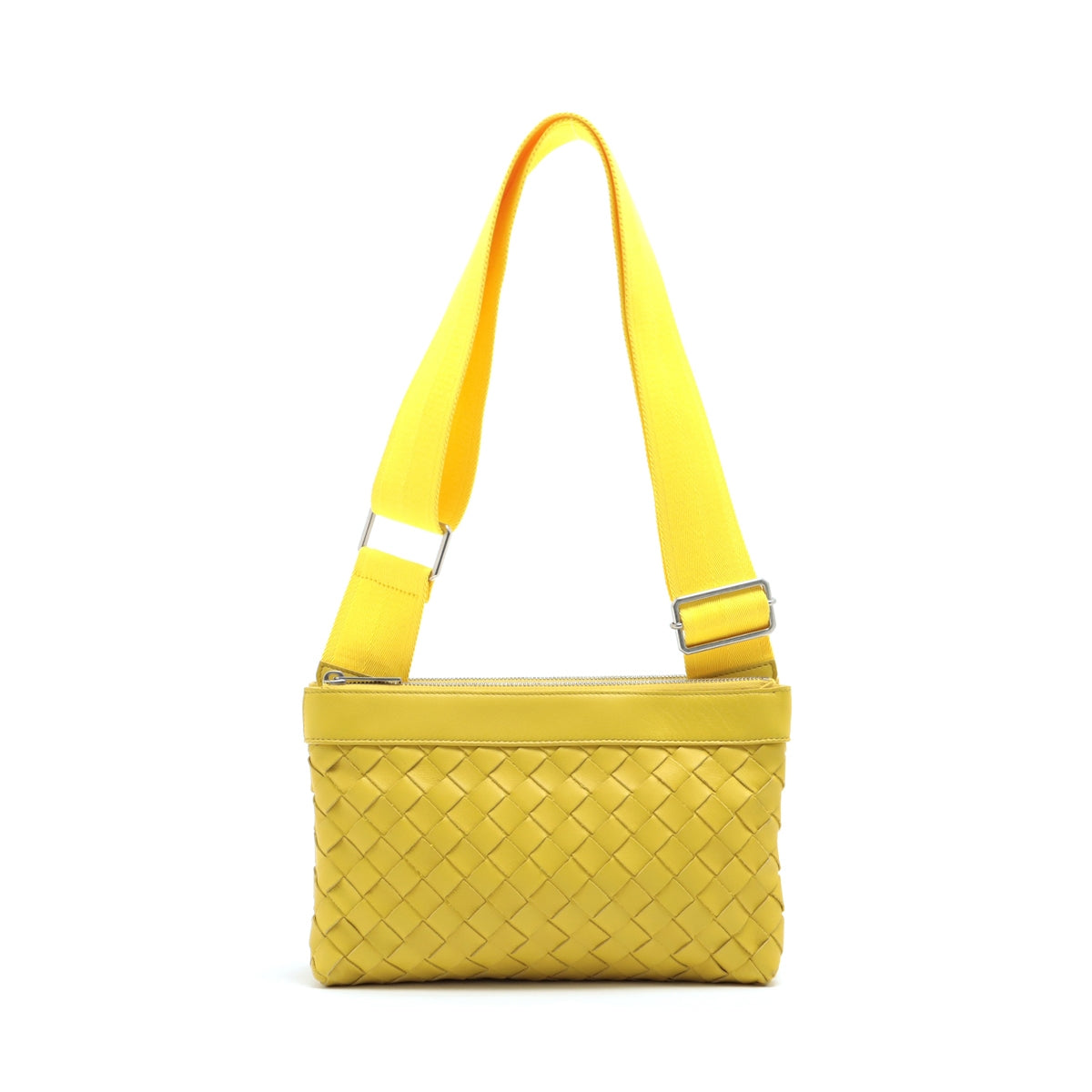 Bottega Veneta Intrecciato Duo Leather Shoulder bag Yellow