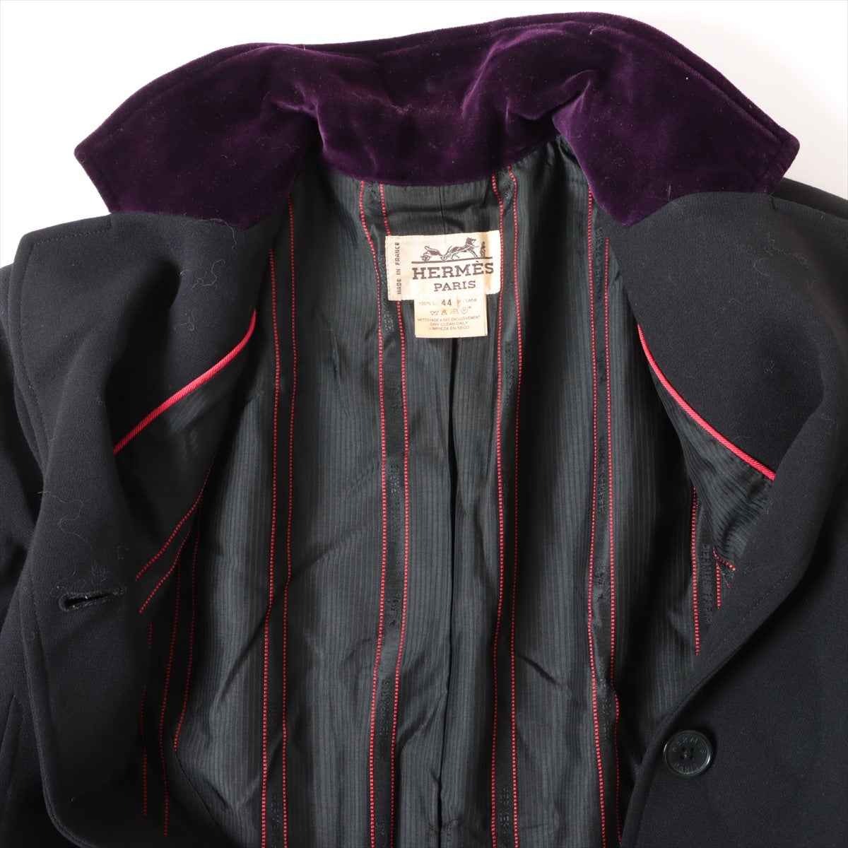 Hermès Cotton & wool Jacket 44 Ladies' Black