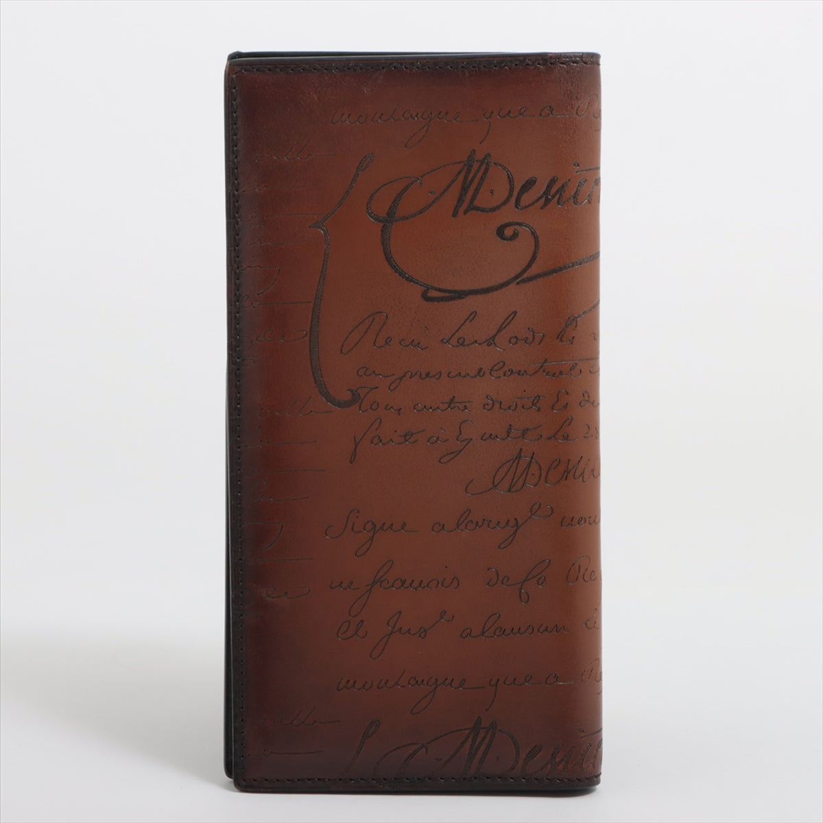 Berluti Calligraphy Leather Long wallets Brown
