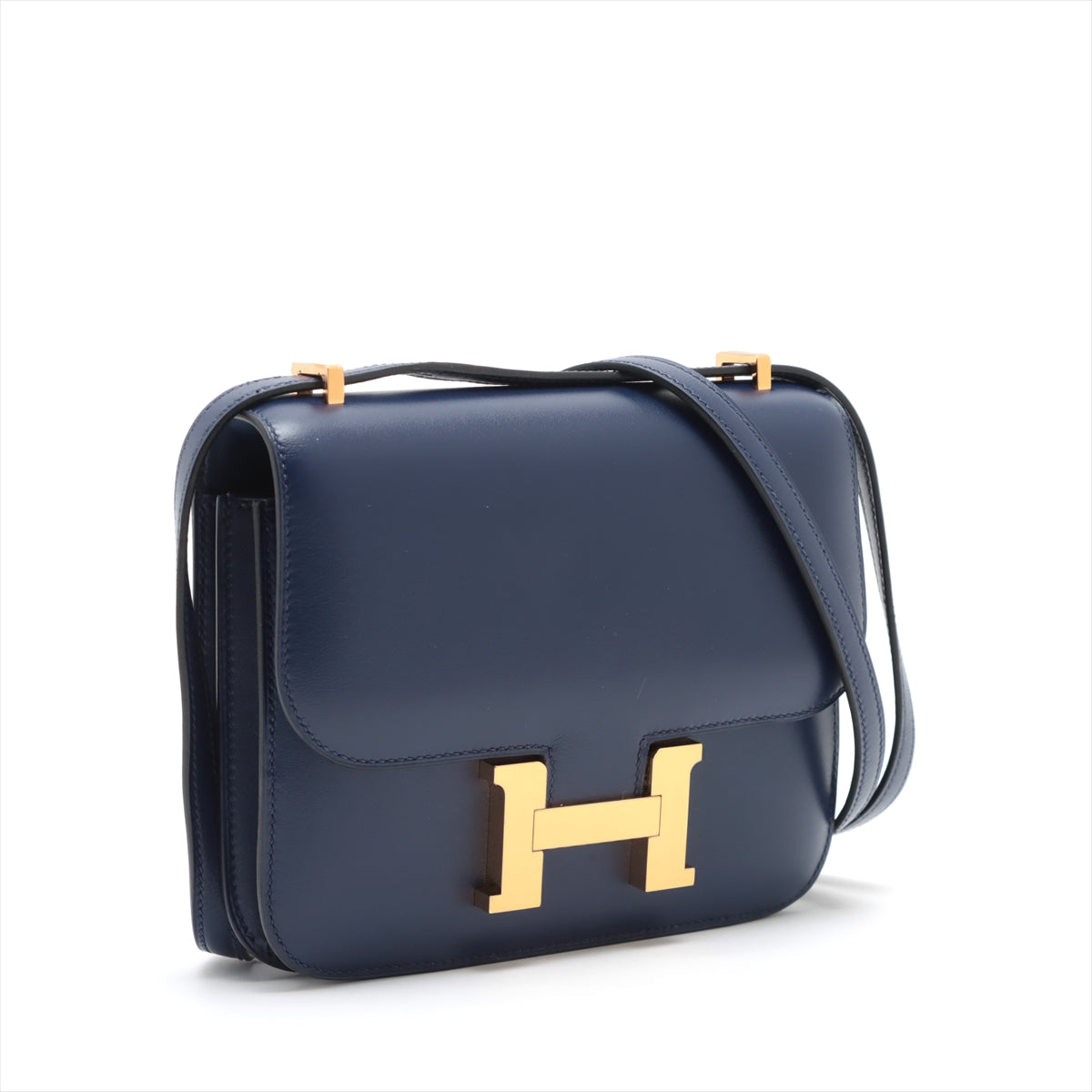 Hermès Mini Constance 3 Veau Tadelakt Blue encre Gold Metal fittings Z: 2021