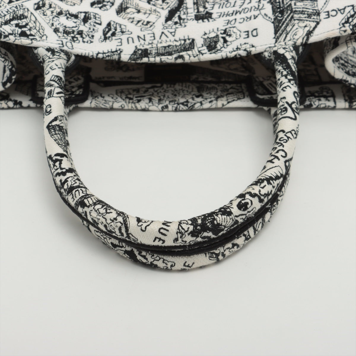 Christian Dior Plan de Paris Book Tote canvass Tote bag Black × White