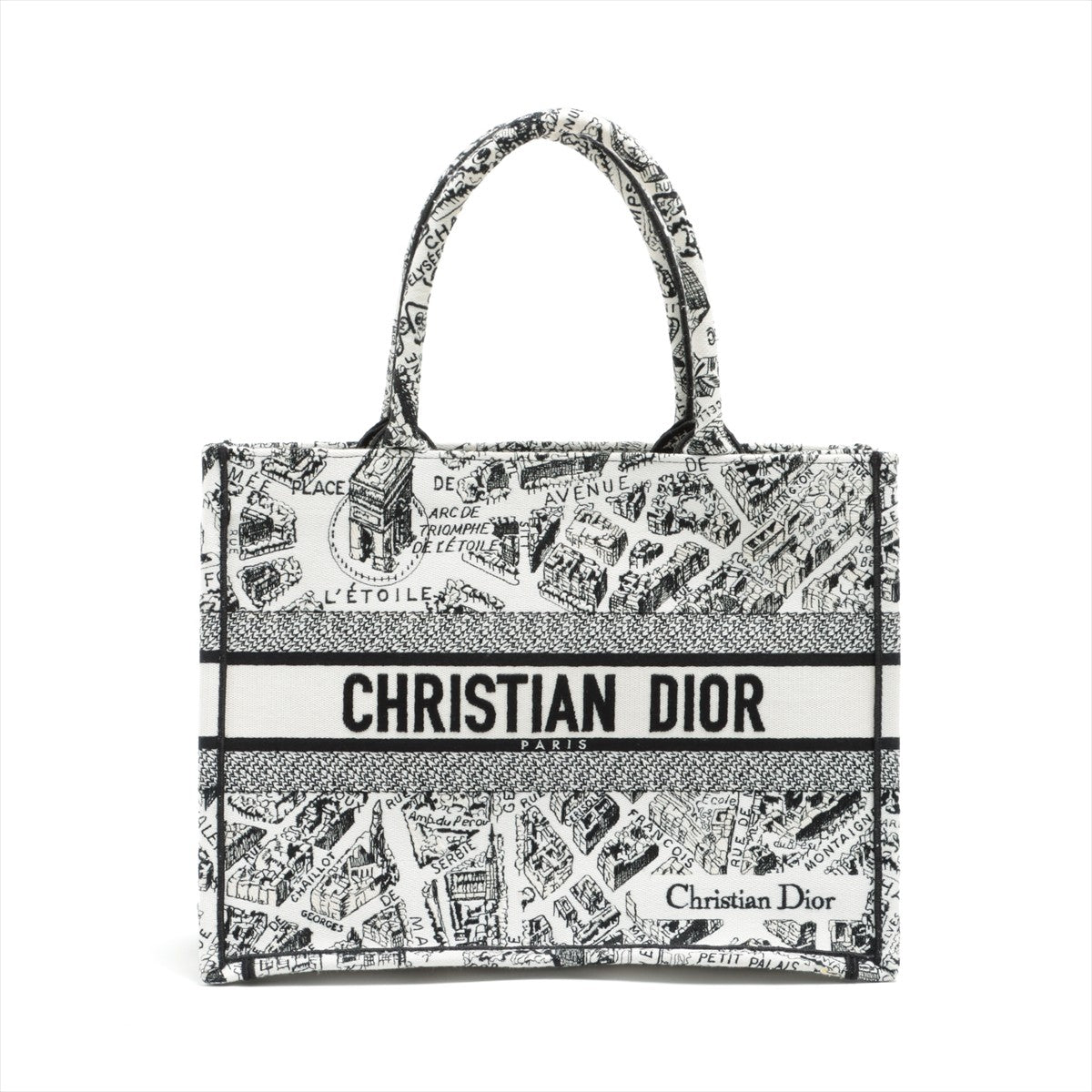 Christian Dior Plan de Paris Book Tote canvass Tote bag Black × White