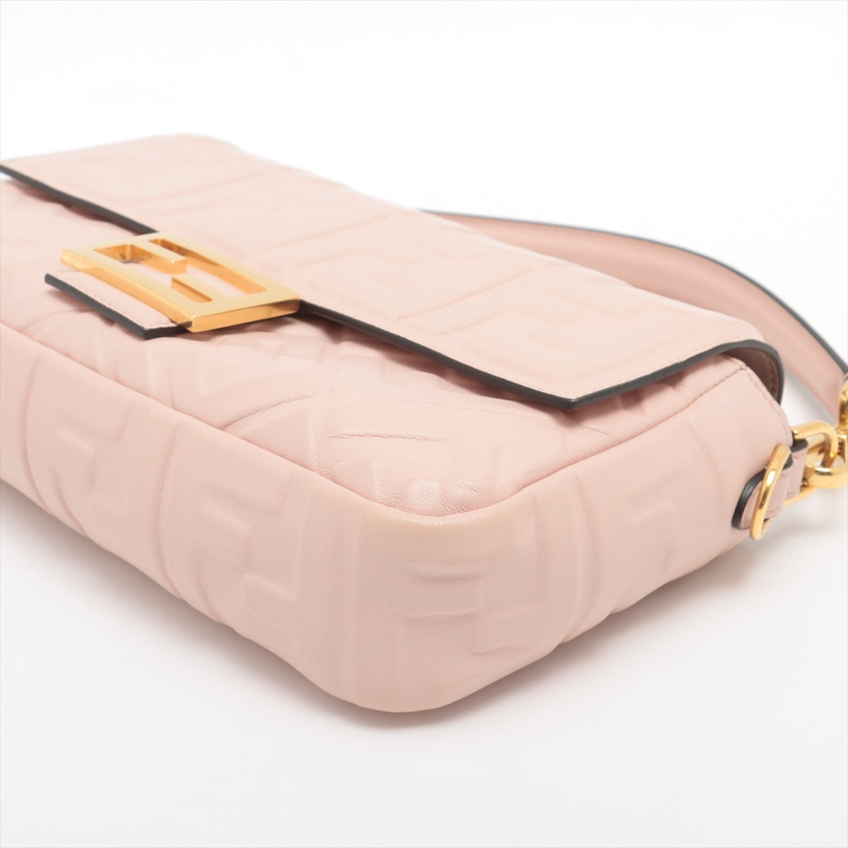 Fendi ZUCCa Mamma Baguette Leather 2way shoulder bag Pink 8BR600