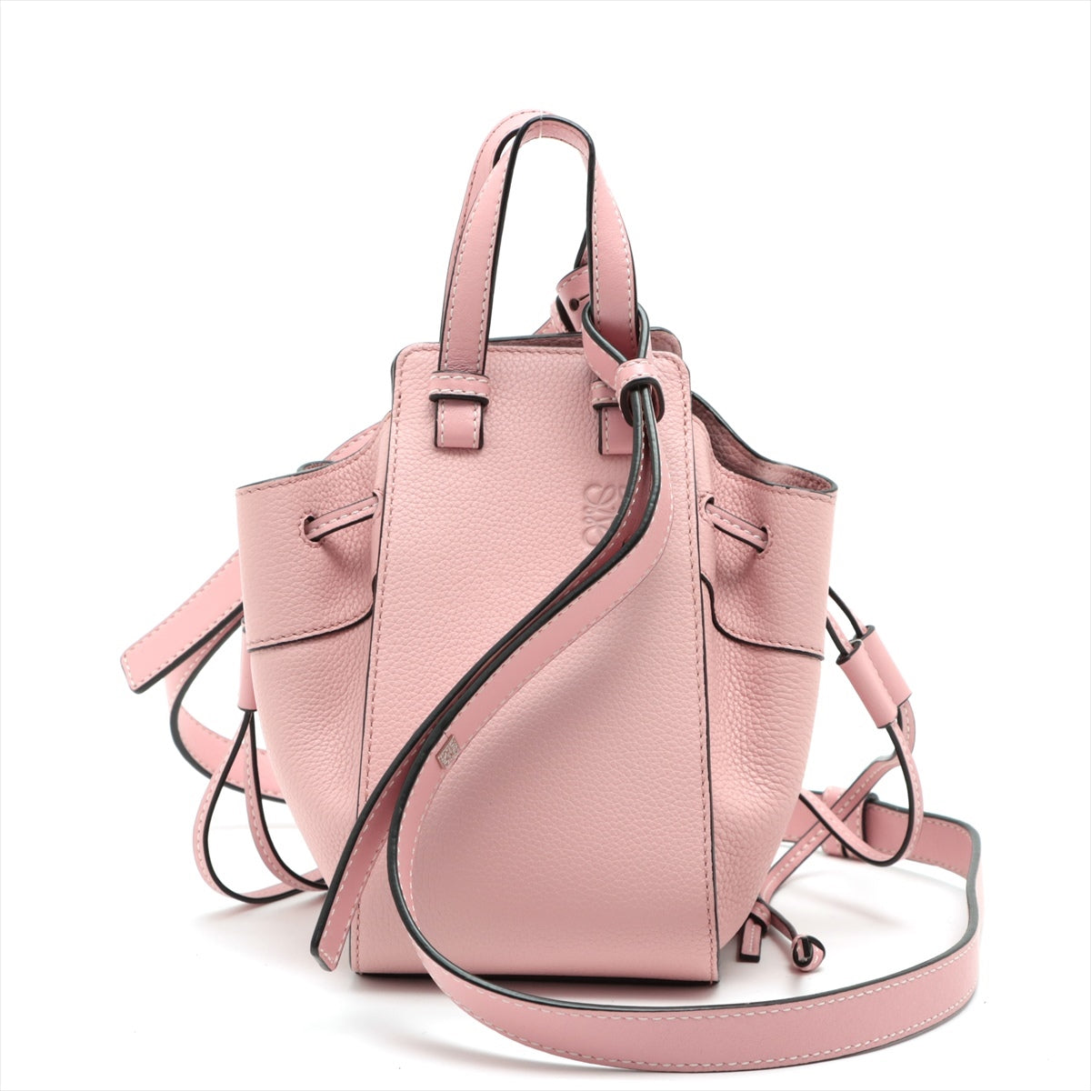 Loewe Hammock Drawstring mini Leather 2way handbag Pink