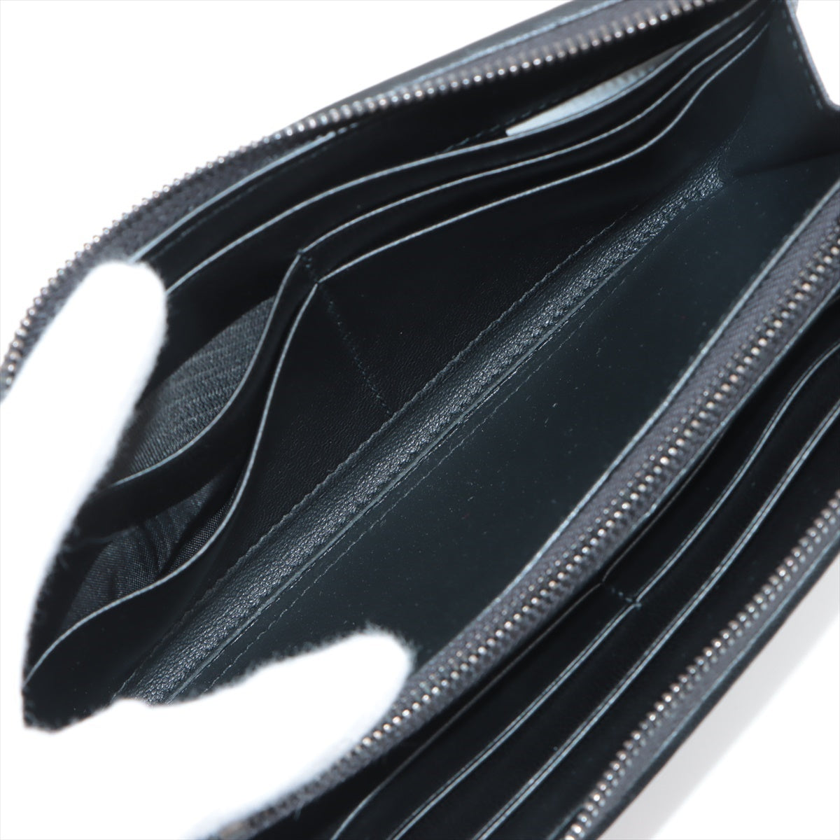 Bottega Veneta Intrecciato Leather Round-Zip-Wallet Black
