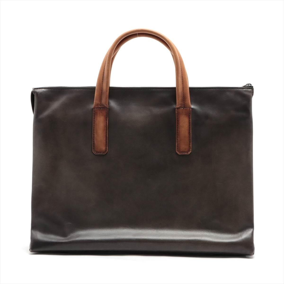 Berluti Leather Business bag Beige x gray