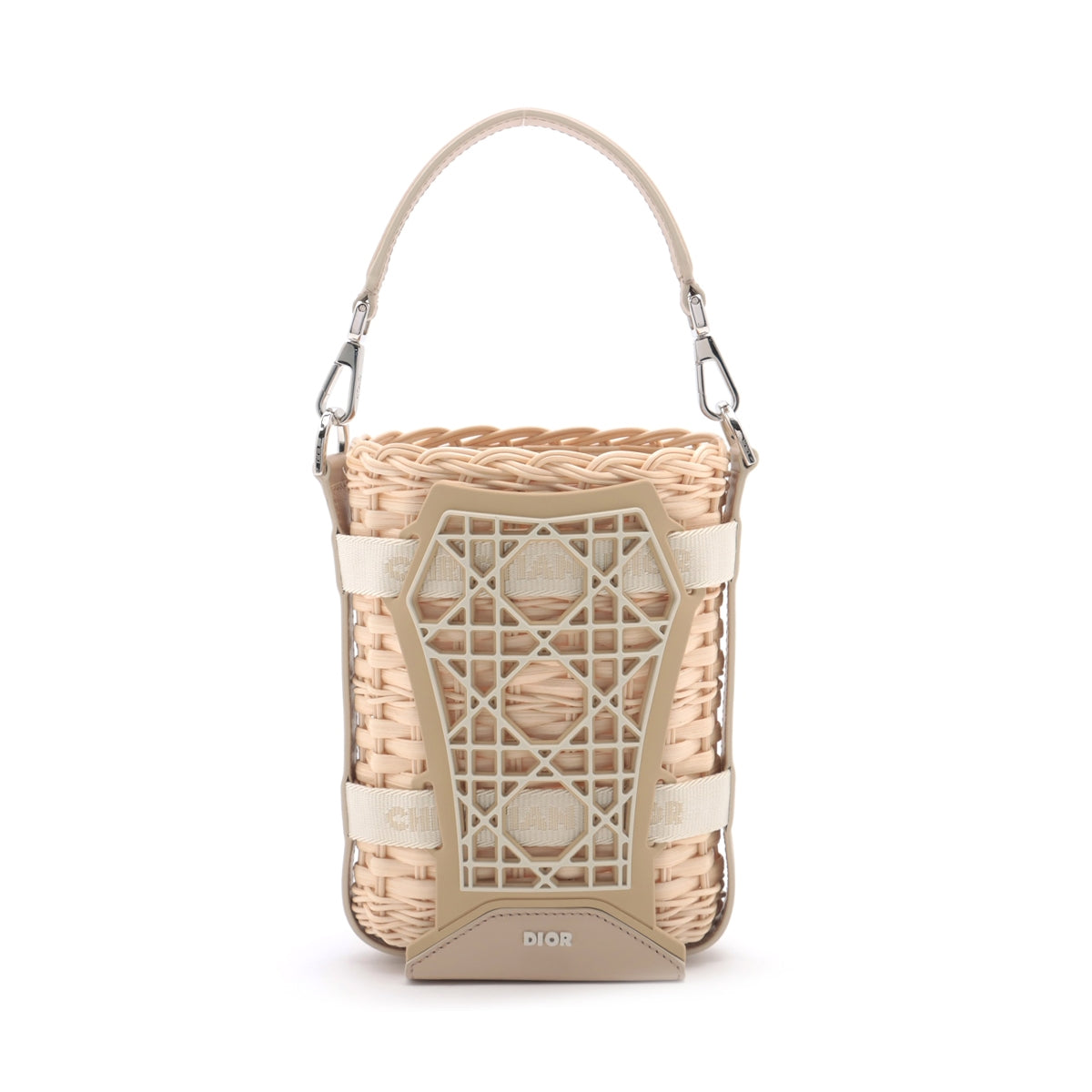 Christian Dior Sahara basket bag Straw bag Beige   strap x2