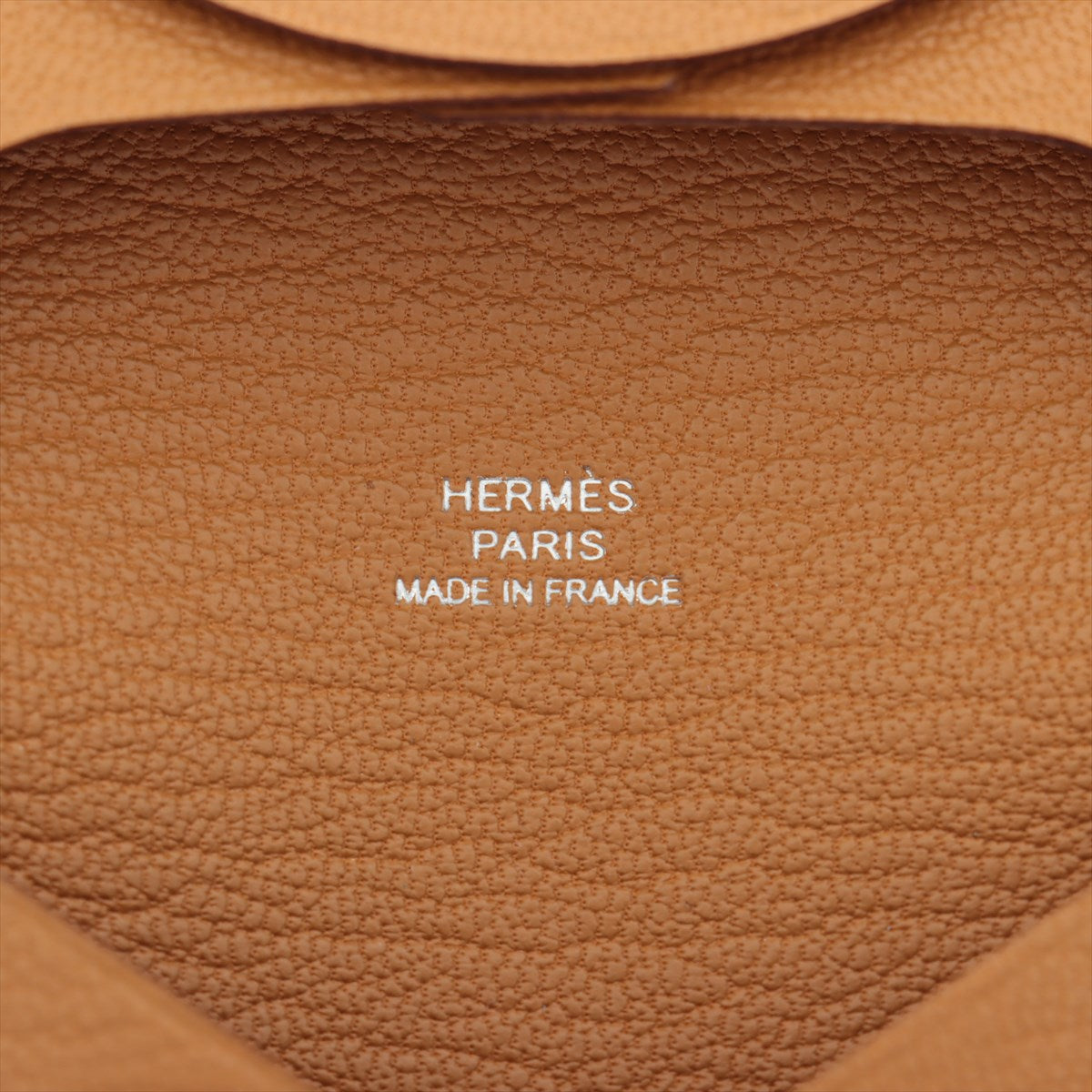 Hermès Bastia Chevre myzore Coin case Brown Silver Metal fittings B: 2023