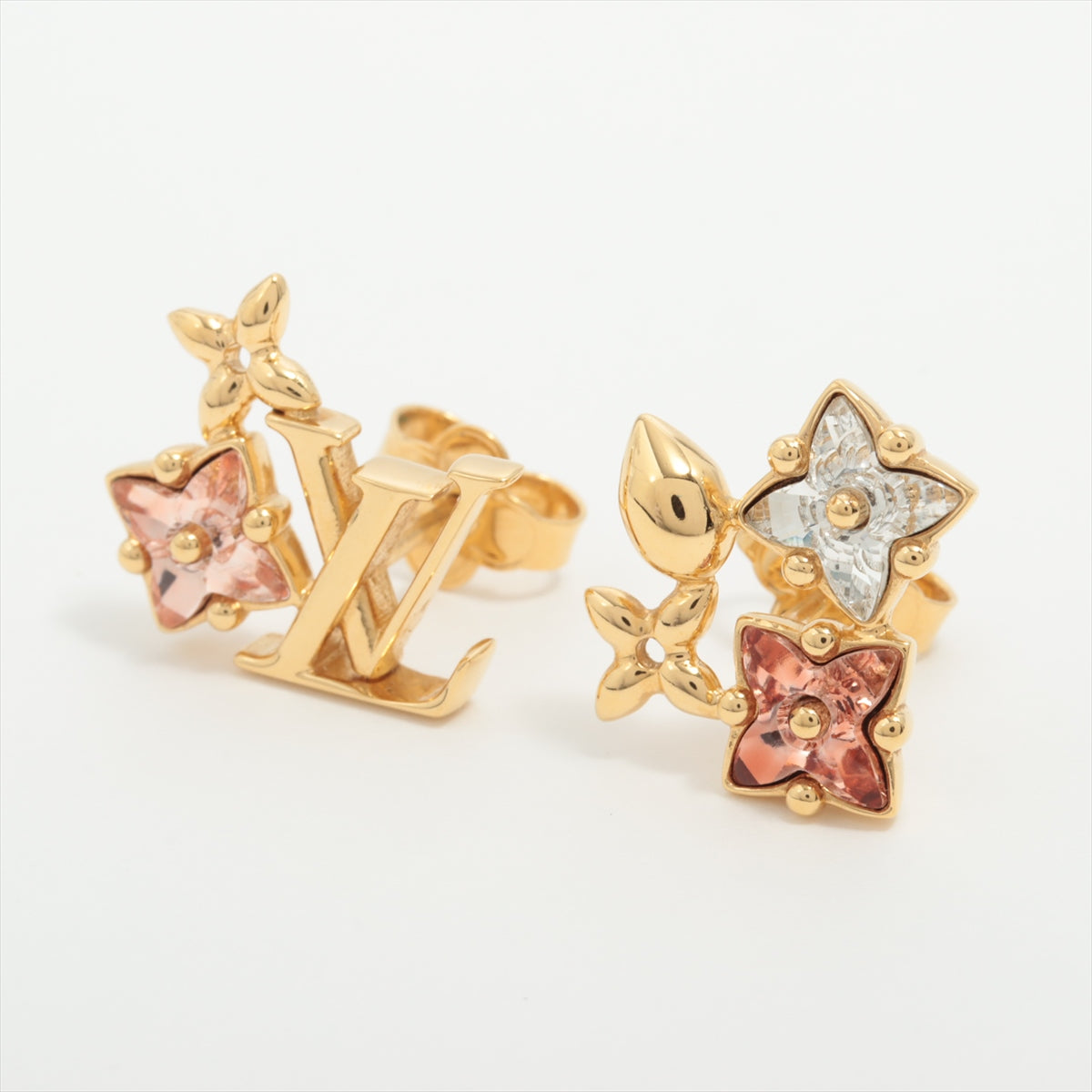 Louis Vuitton M00786 BOOKLE Dreille Puz Lulu Gram GK5202 Piercing jewelry (for both ears) GP×inestone Gold x pink