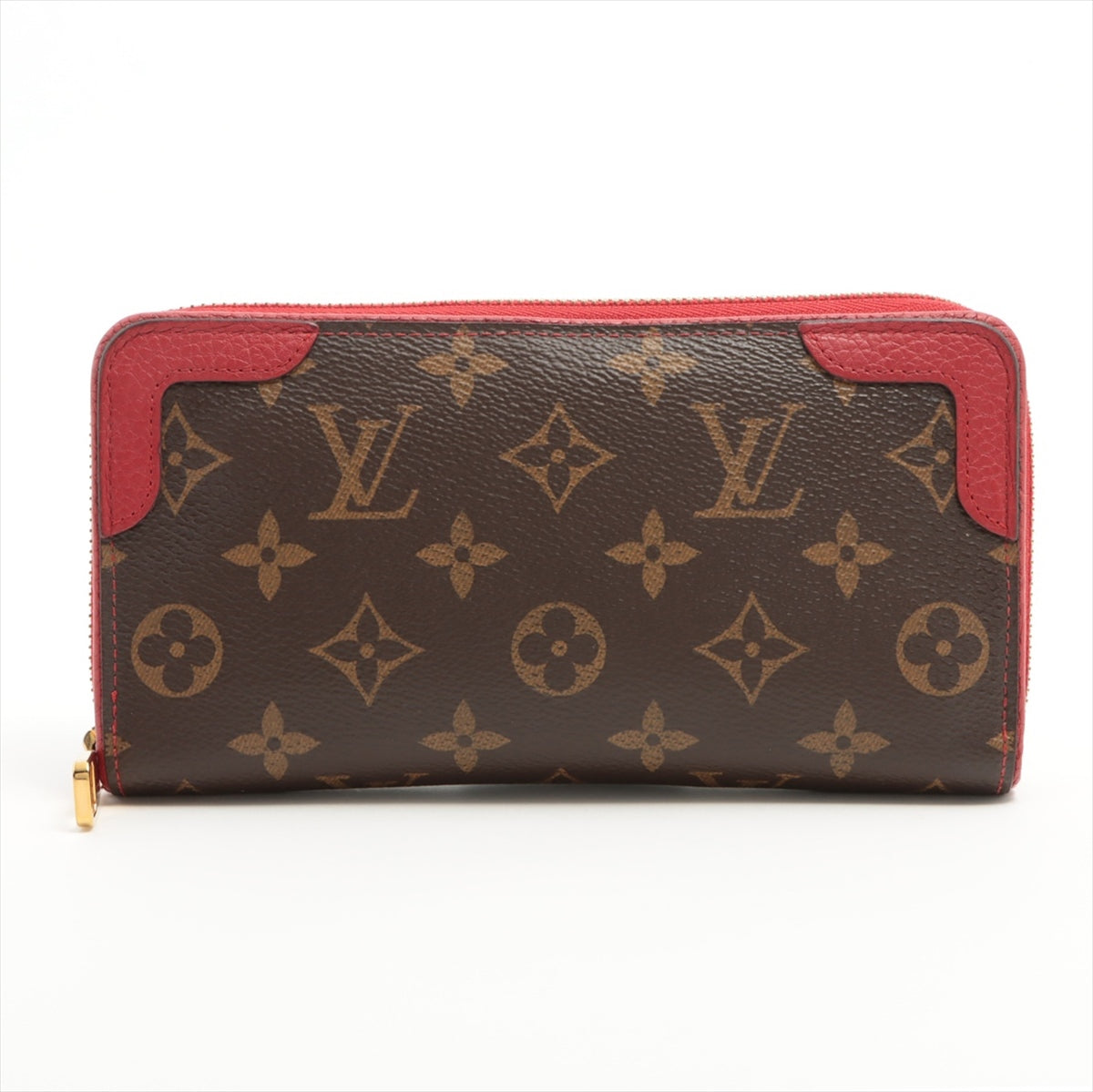 Louis Vuitton Monogram Zippy Wallet Retiro M61854 MI0199 Cerise Round-Zip-Wallet