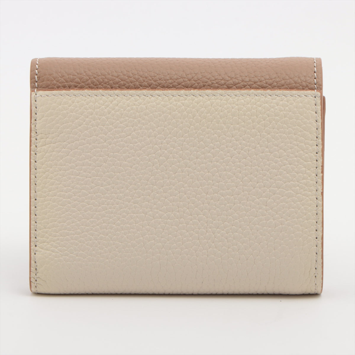 Burberry TB folding Leather Compact Wallet Beige