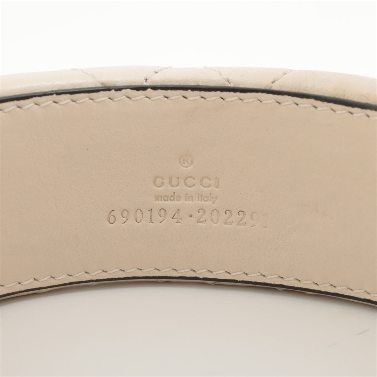 Gucci Headband Leather White 690194