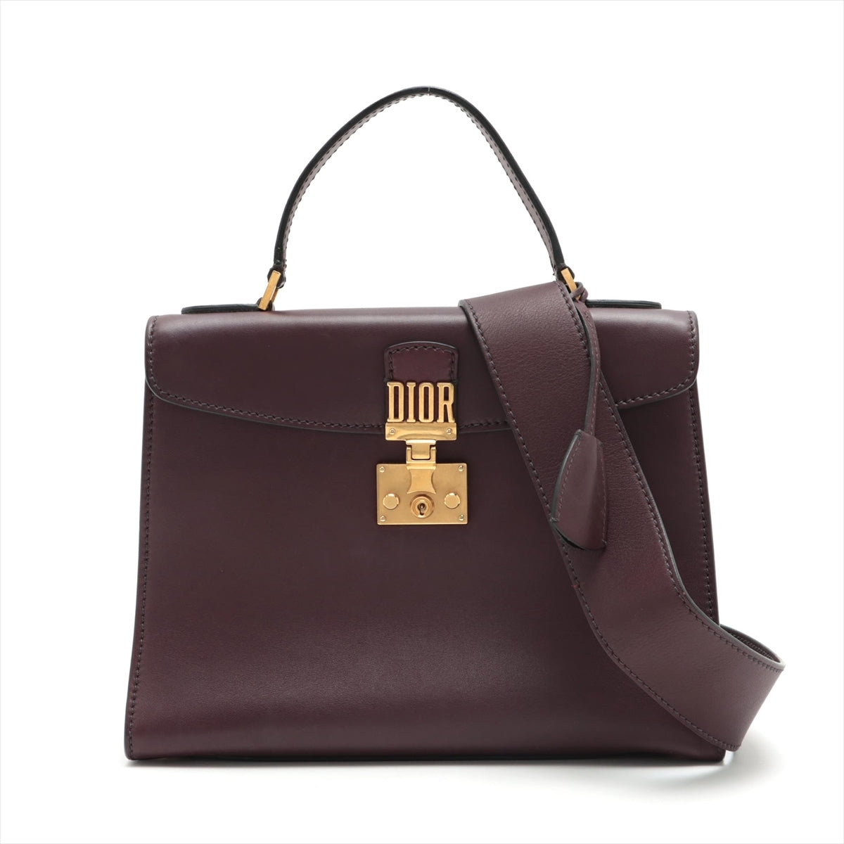 Christian Dior Dior Addict Leather 2way handbag Bordeaux   keyed