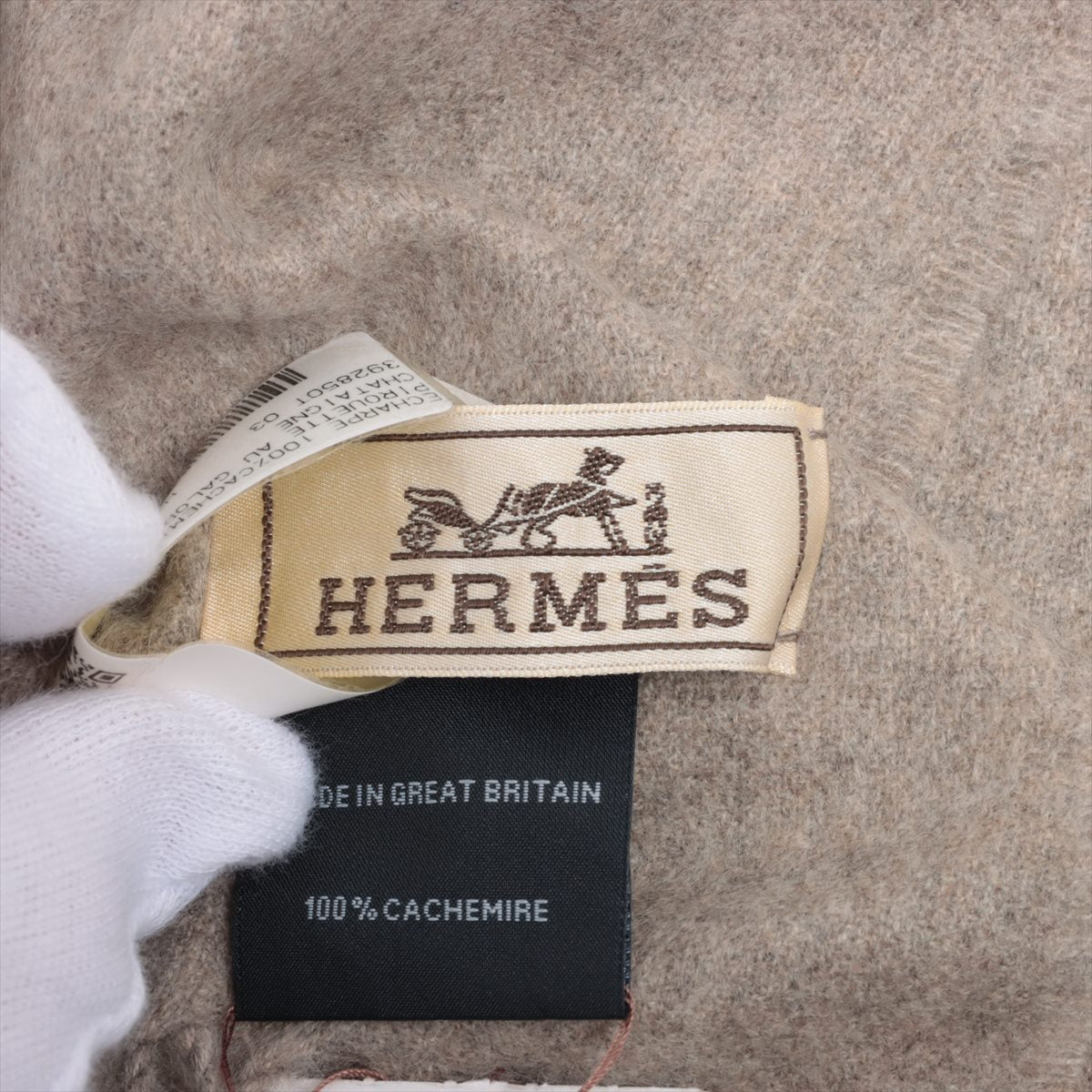 Hermès Scarf Cashmere Grey Gallop's Pirouette