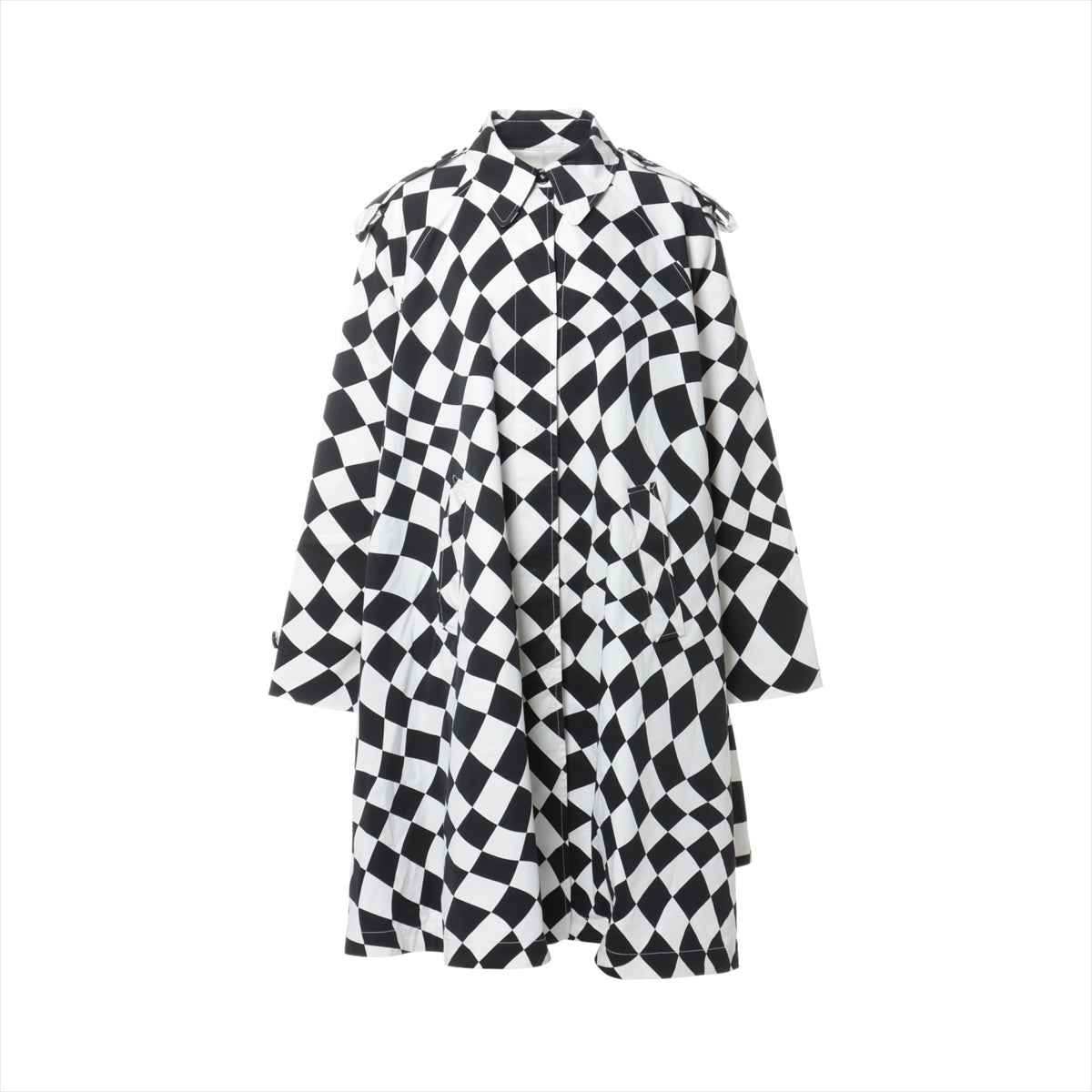MM6 22SS Cotton & polyurethane coats 38 Ladies' Black × White  S62AH0029