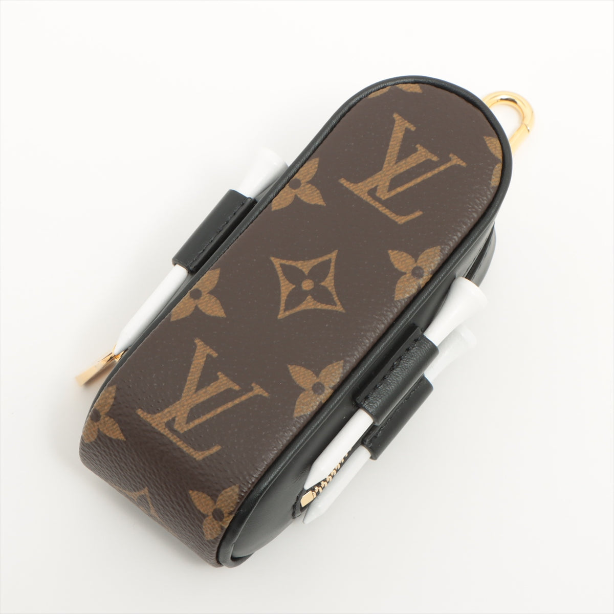 Louis Vuitton sets golfing Andrews Golf ball case PVC & leather Black × Brown