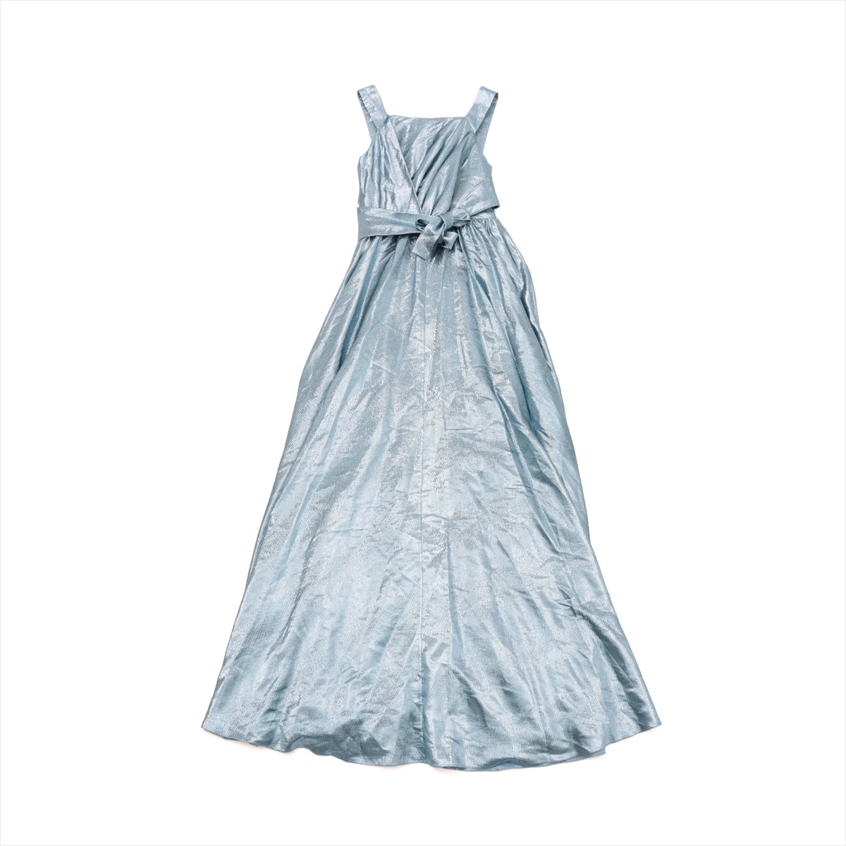 Christian Dior Silk × Polyester Sleeveless dress I38 Ladies' Blue  Metallic robes