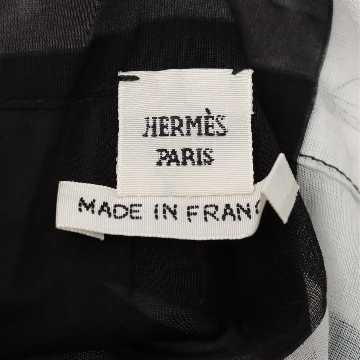 Hermès Cotton Sleeveless dress 36 Ladies' Black × White  2E3503DM