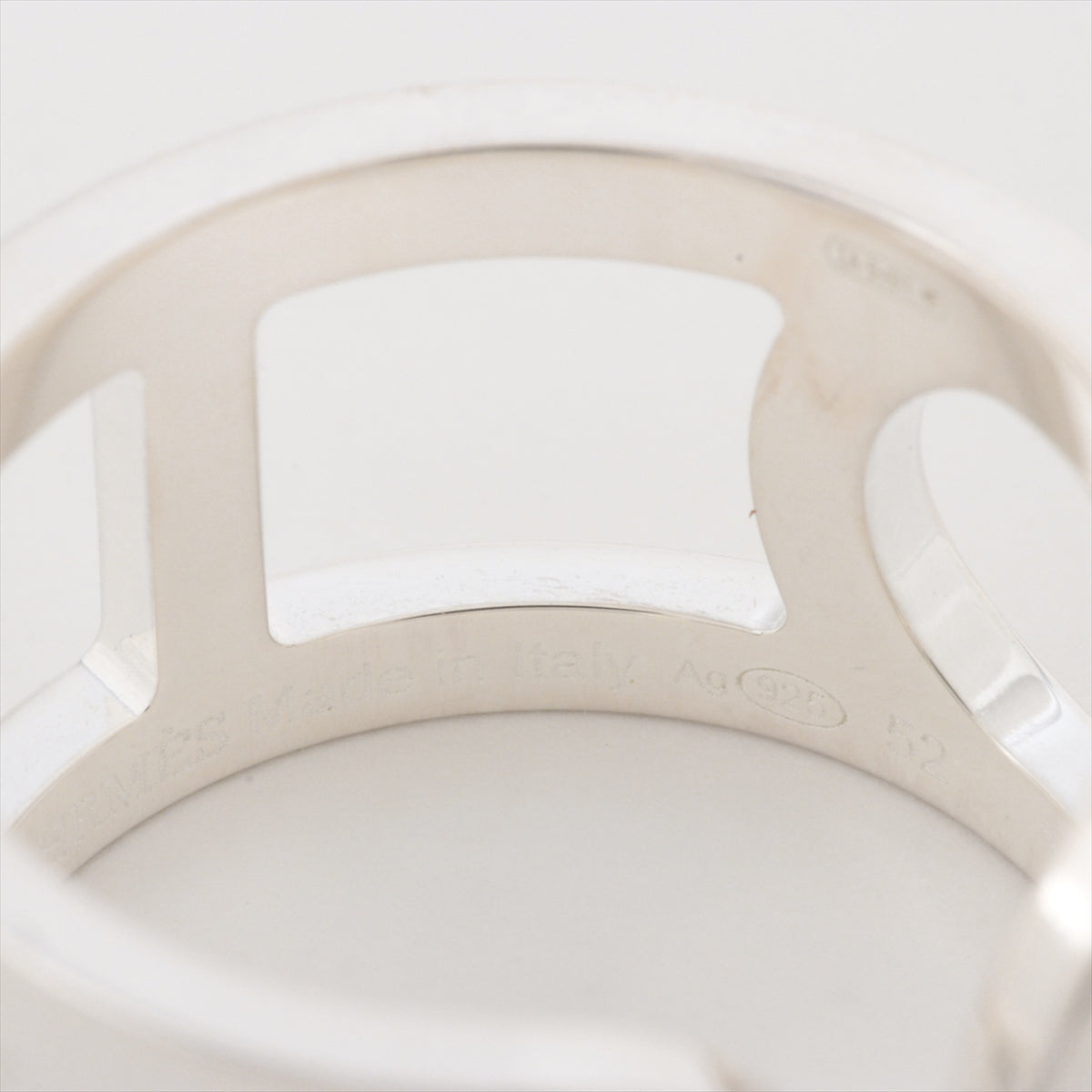 Hermès Everchaine Duncle rings 52 925 6.0g Silver