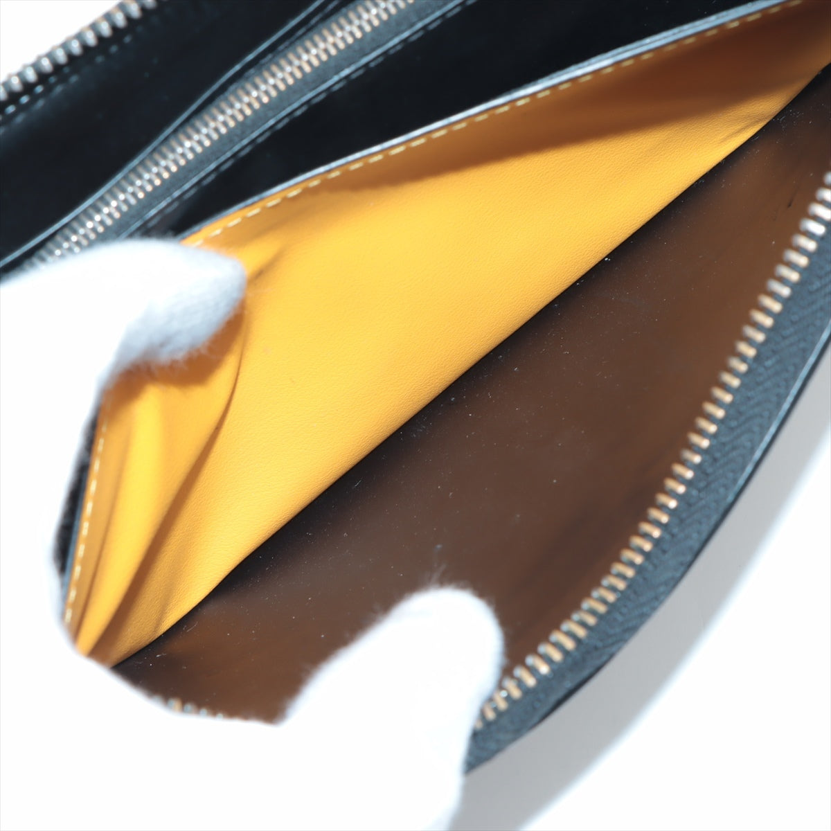 Goyard Herringbone Matignon PVC & leather Round-Zip-Wallet Black
