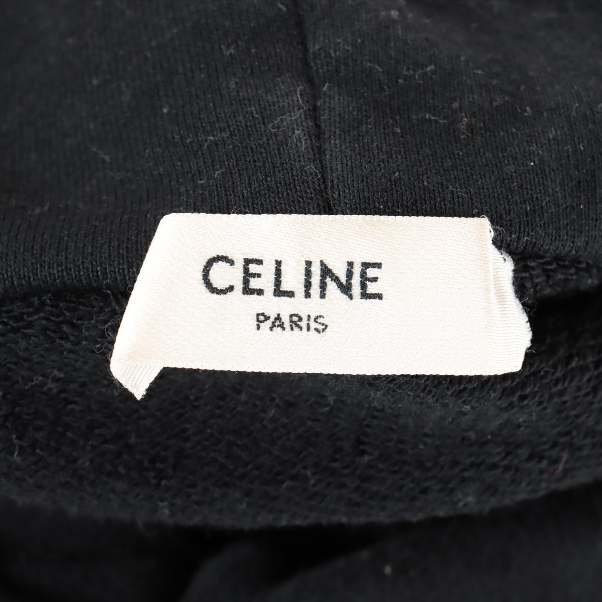 CELINE Cotton Parker L Black  2Y468670Q Back body sleeves Lining neck Dirt on the string