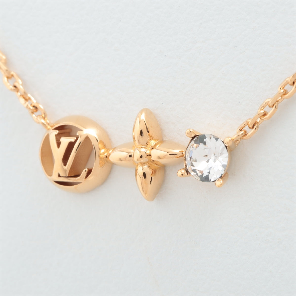 Louis Vuitton M00368 Collier Petit Rui Necklace GP×inestone Gold Wears