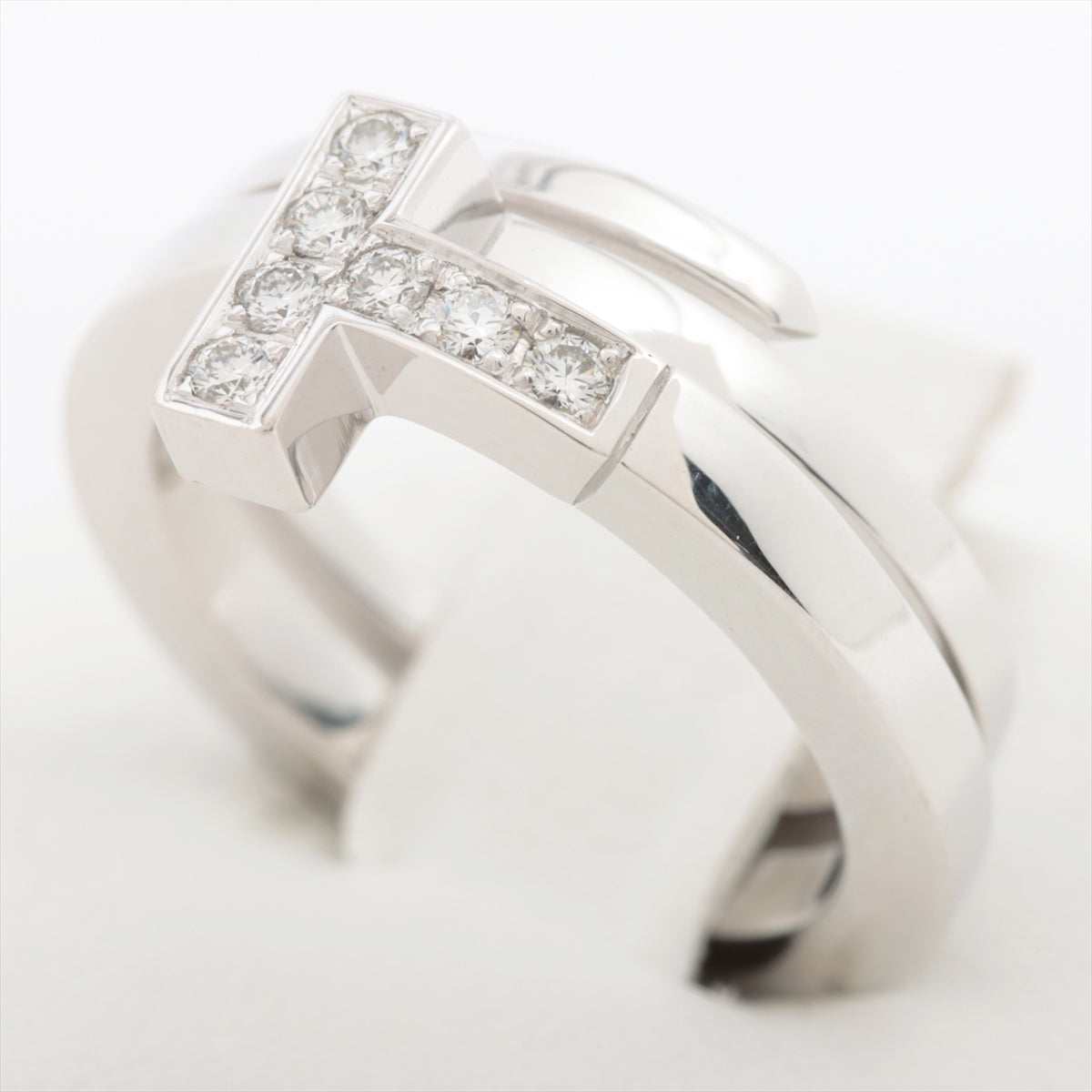 Tiffany T Square wraps diamond rings 750(WG) 7.6g