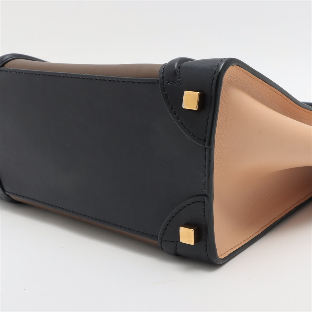 CELINE Luggage Micro Shopper Leather Hand bag Multicolor