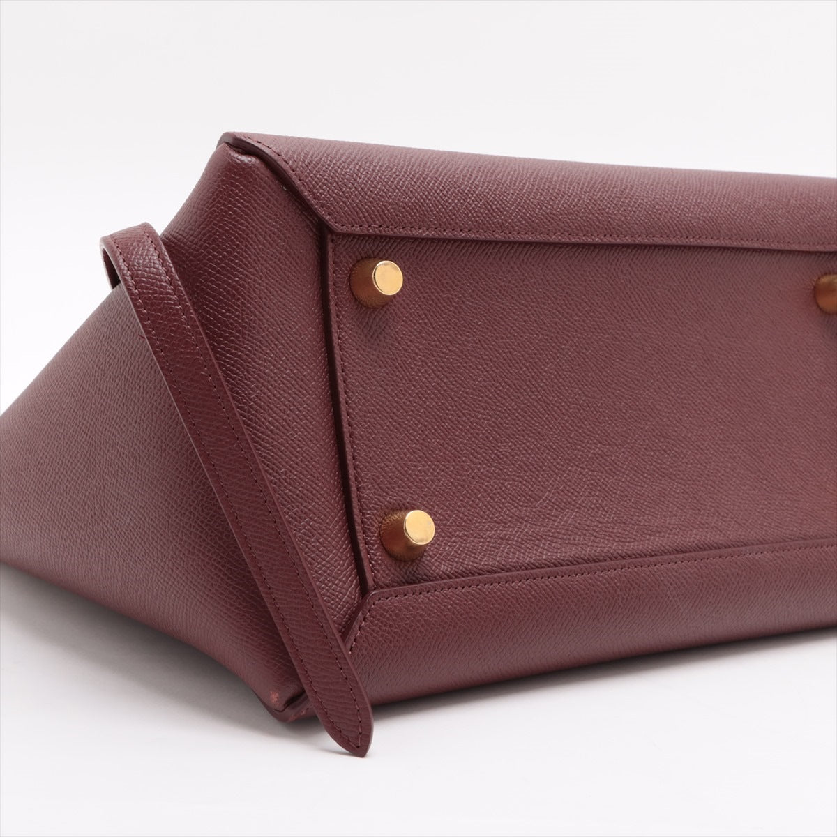 CELINE Belt Bag Leather 2way handbag Bordeaux