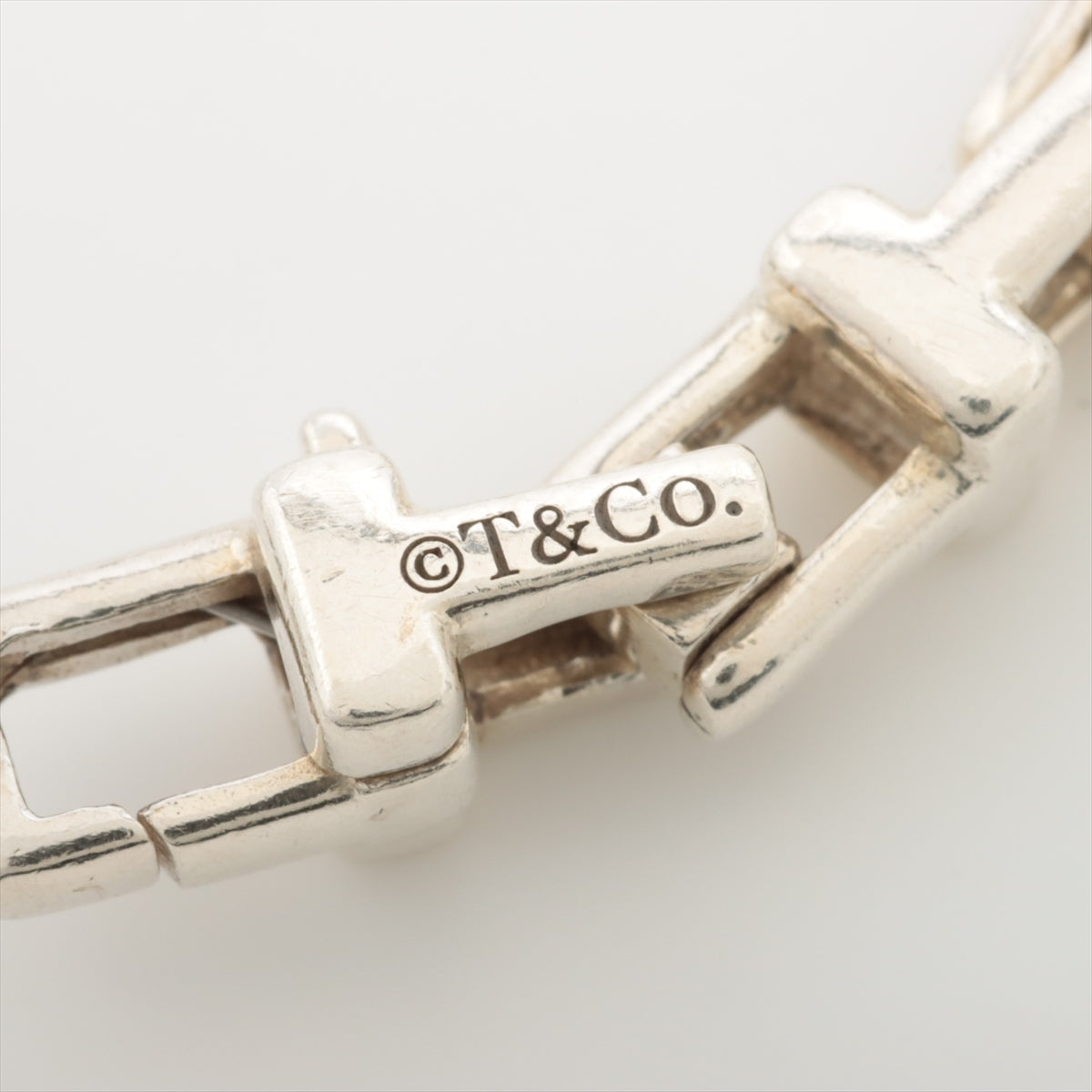 Tiffany T narrow Chain Bracelet 925 14.1g Silver