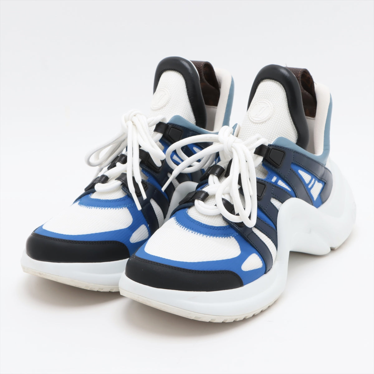 Louis Vuitton LV ARC LIGHT LINE 19-year Mesh x leather Sneakers 41 Unisex White GO0139 Monogram There is a bag