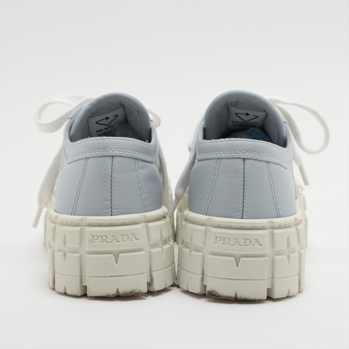 Prada Nylon Sneakers 34 1/2 Ladies' Grey Logo