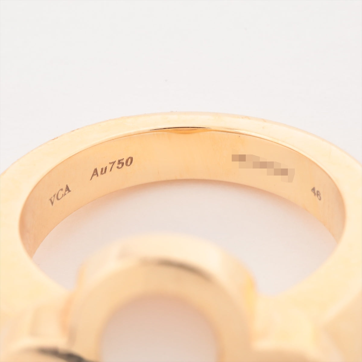 Van Cleef & Arpels Pure Alhambra shells rings 750(YG) 10.5g 46 VCAR35946