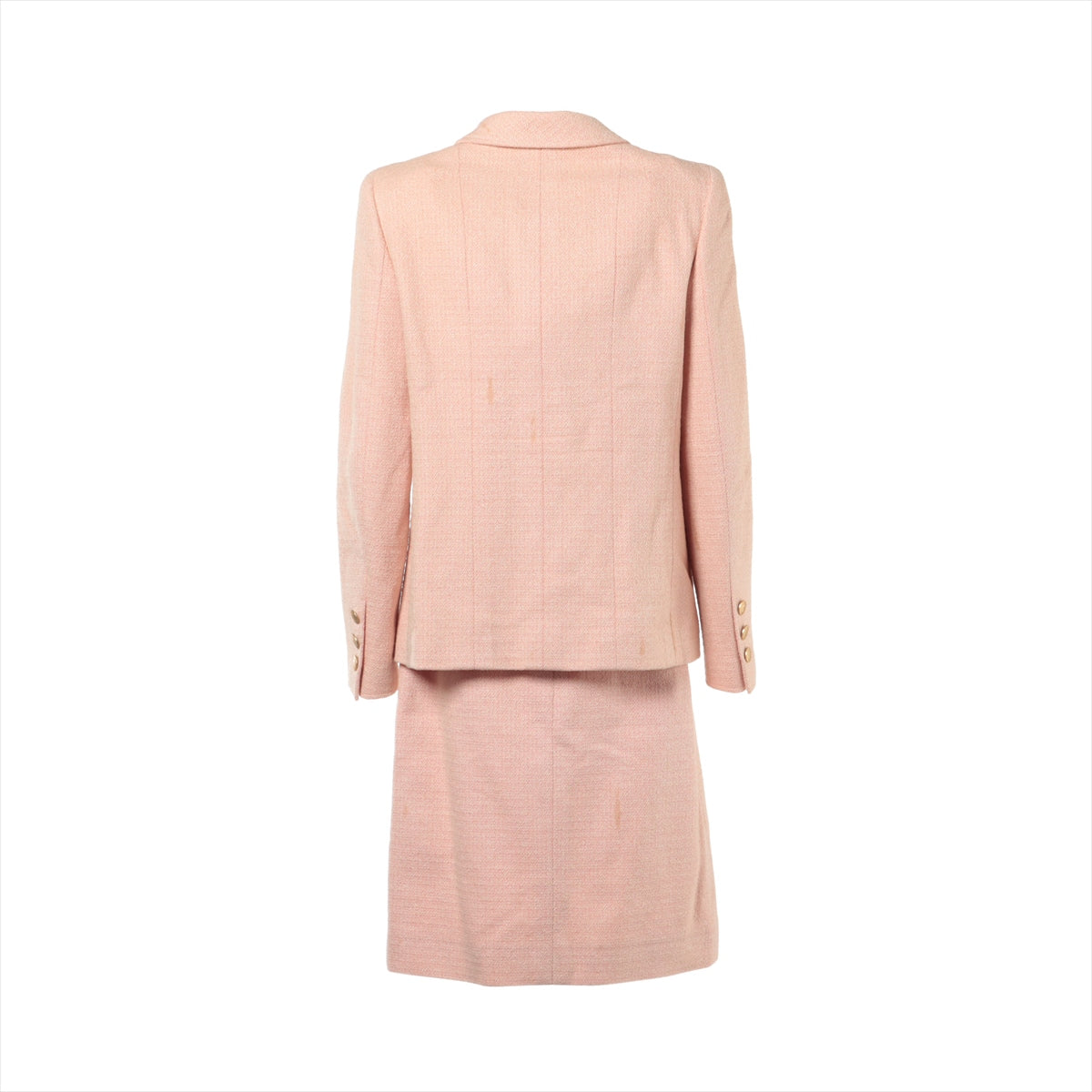 Chanel Coco Button 98P Tweed Setup 40 Ladies' Pink  Tweed Set of 3 P10485V06386